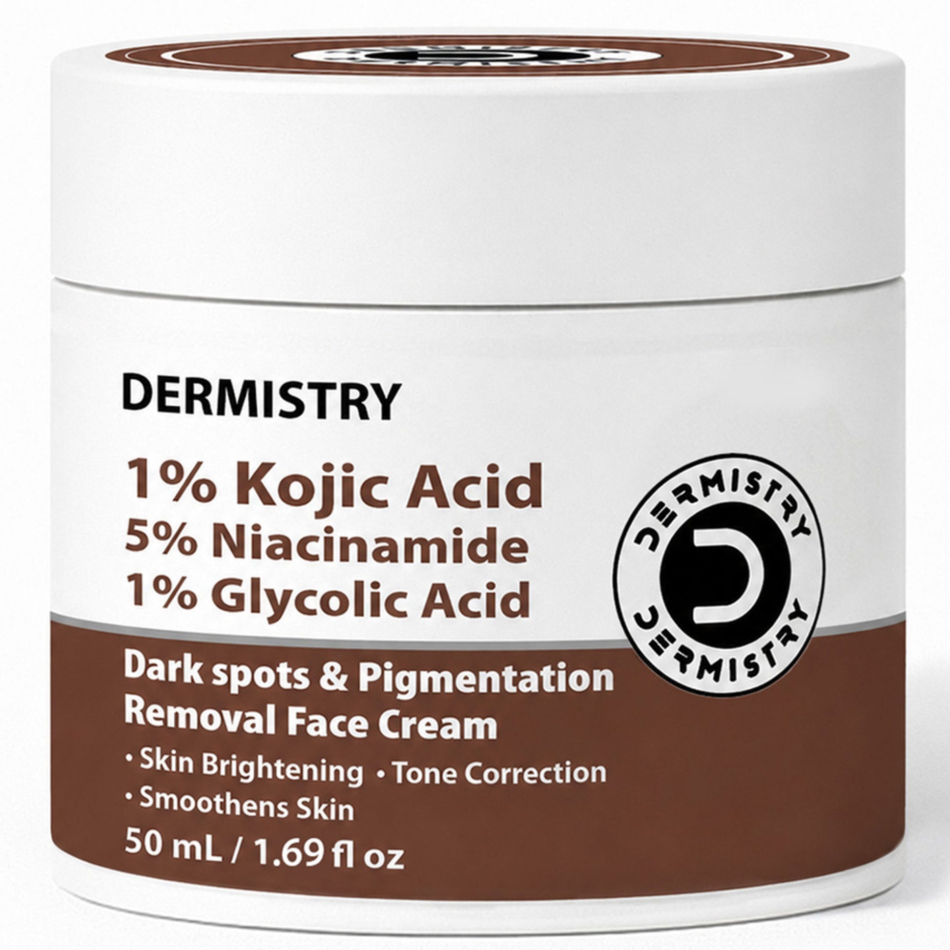 DERMISTRY Kojic Acid Face Cream Pigmentation Tan Removal Glowing Skin Whitening Lightening Fairness