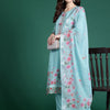 Dhiyona IE Floral Embroidered Linen Kurta with Trousers & Dupatta