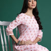Dhiyona IE Floral Printed Pure Cotton Kurta with Trousers