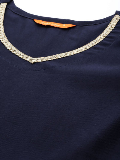 Dhiyona IE Women Empire Sequinned Kurta with Trousers & With Dupatta