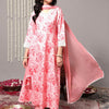 Dhiyona VA Women'sFloral Printed A-Line Kurta With Trousers & Dupatta