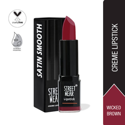 Street Wear Satin Smooth Lipstick - Wicked Brown