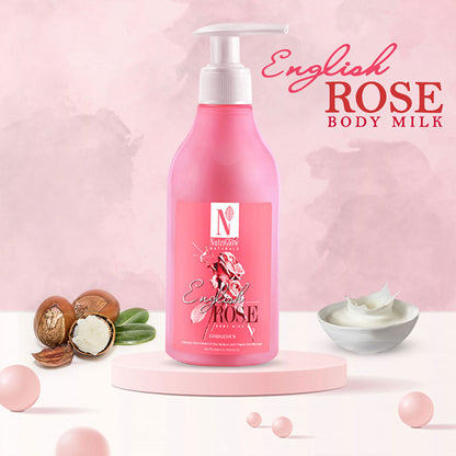 NutriGlow NATURAL'S English Rose Body Milk For Intensive Nourishment
