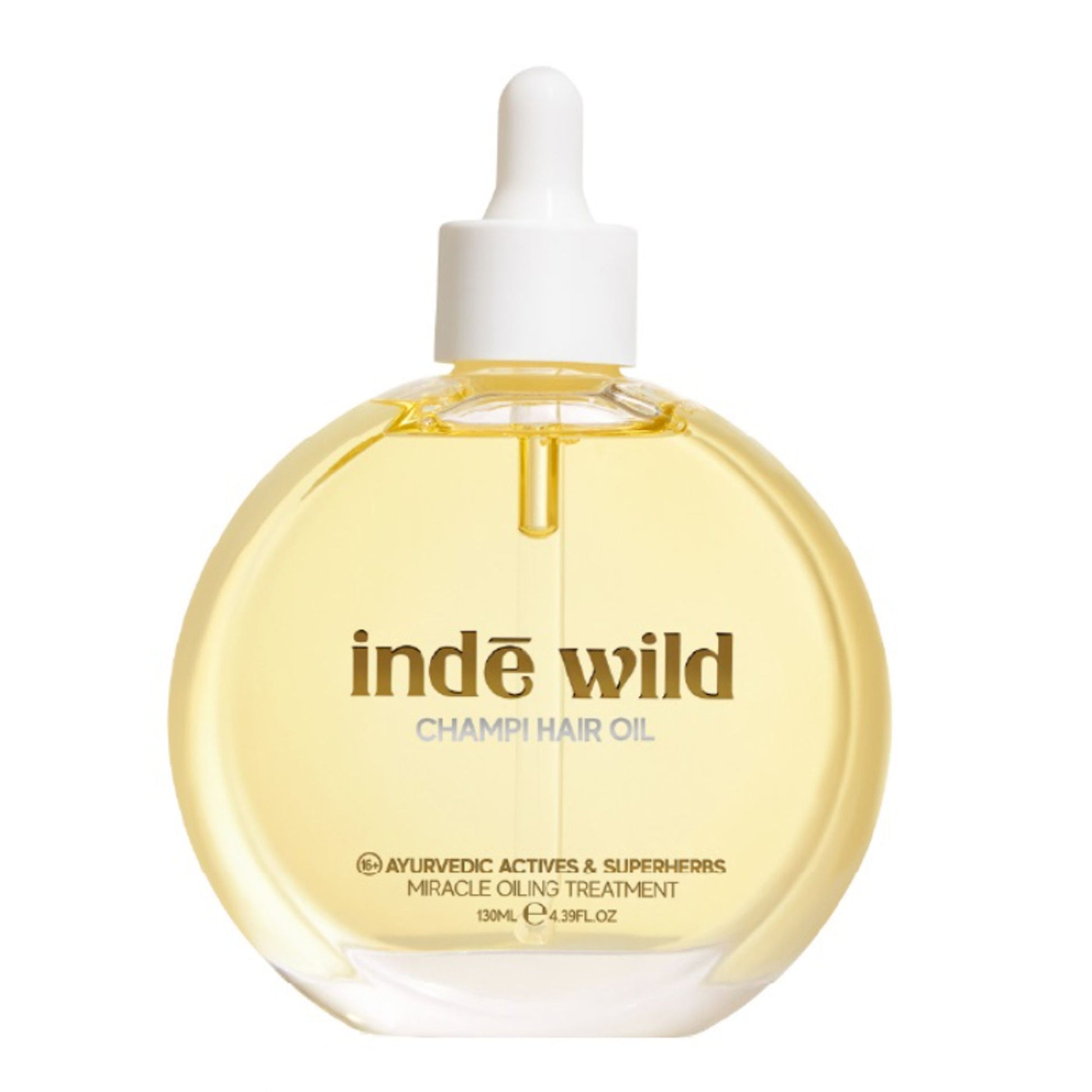 inde wild Champi Hair Oil With Bhringraj, Brahmi & Amla For Regrowth, Hairfall & Dandruff Control