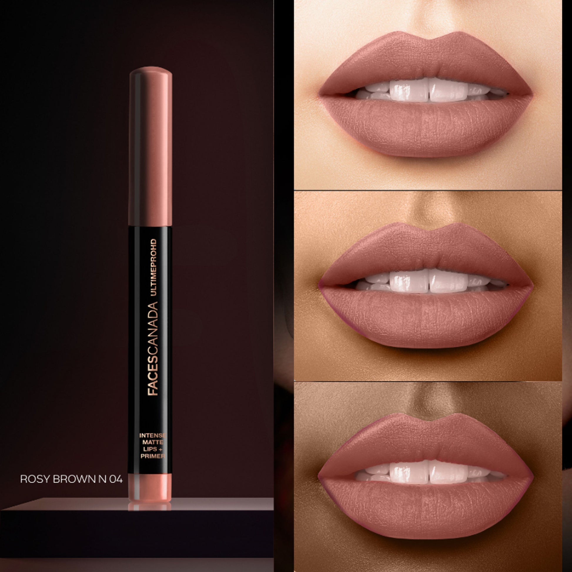 Faces Canada Ultime Pro HD Intense Matte Lips + Primer - Rosy Brown N04