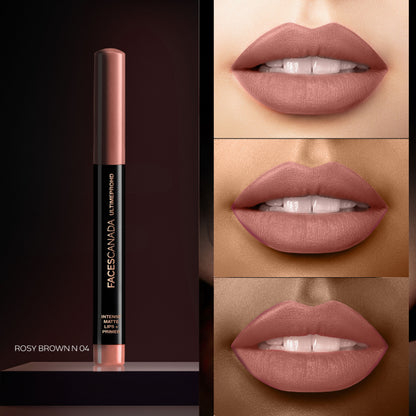 Faces Canada Ultime Pro HD Intense Matte Lips + Primer - Rosy Brown N04