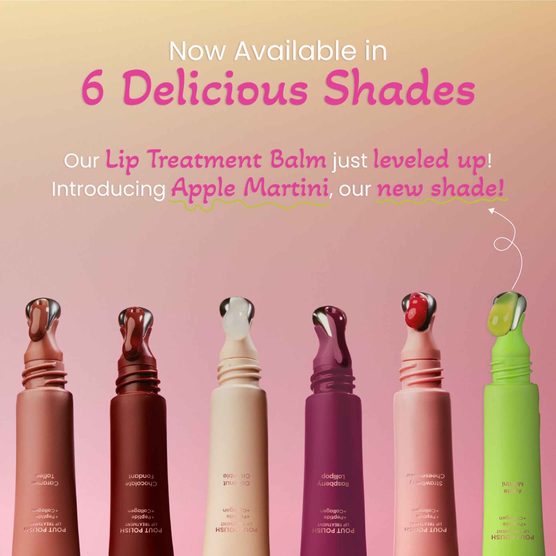 Typsy Beauty Glaze Pout Polish Peptide Lip Treatment Balm - Apple Martini