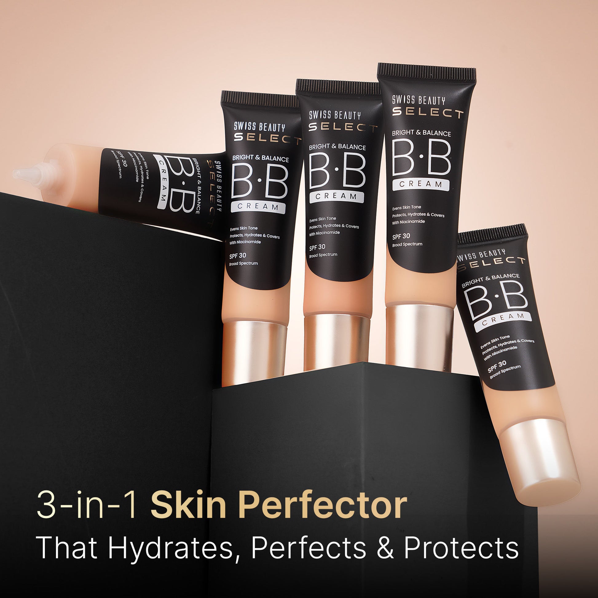 Swiss Beauty Select Bright & Balance BB Cream with Niacinamide - 6 My Cinnamon