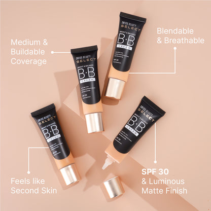 Swiss Beauty Select Bright & Balance BB Cream with Niacinamide - 6 My Cinnamon