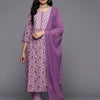 Dhiyona VA Women'sFloral Printed Gotta Patti Pure Cotton Kurta With Trousers & With Dupatta
