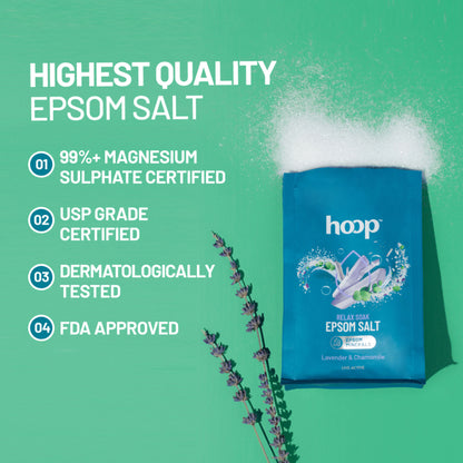 hoop Epsom Pure Salt For Foot Soak - Lavender & Chamomile