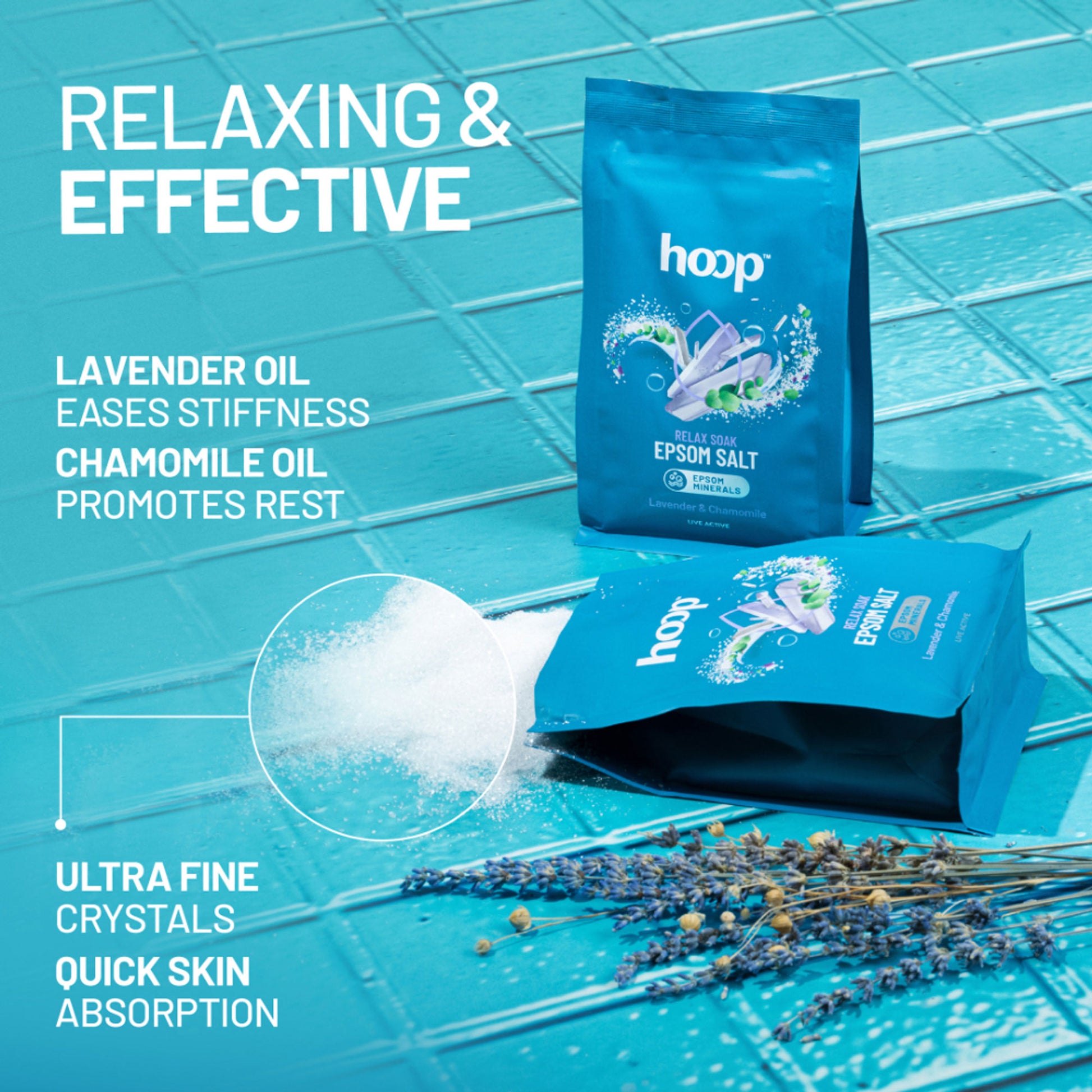 hoop Epsom Pure Salt For Foot Soak - Lavender & Chamomile