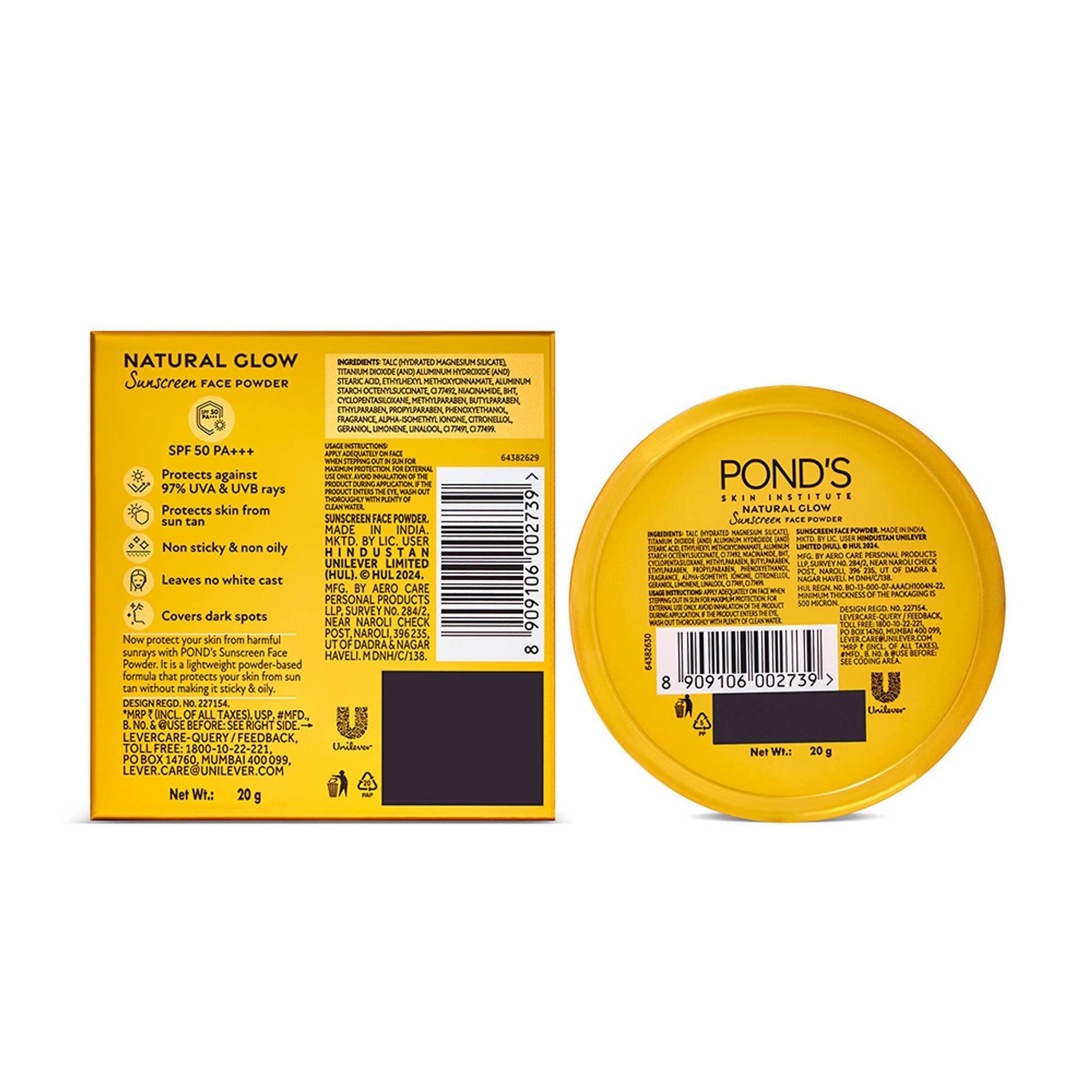 Ponds SPF 50 PA+++ UVA UVB Sunscreen Face Powder