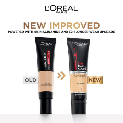 L’Oreal Paris Infallible 32H Matte Cover Liquid Foundation - 250 Warm Undertone