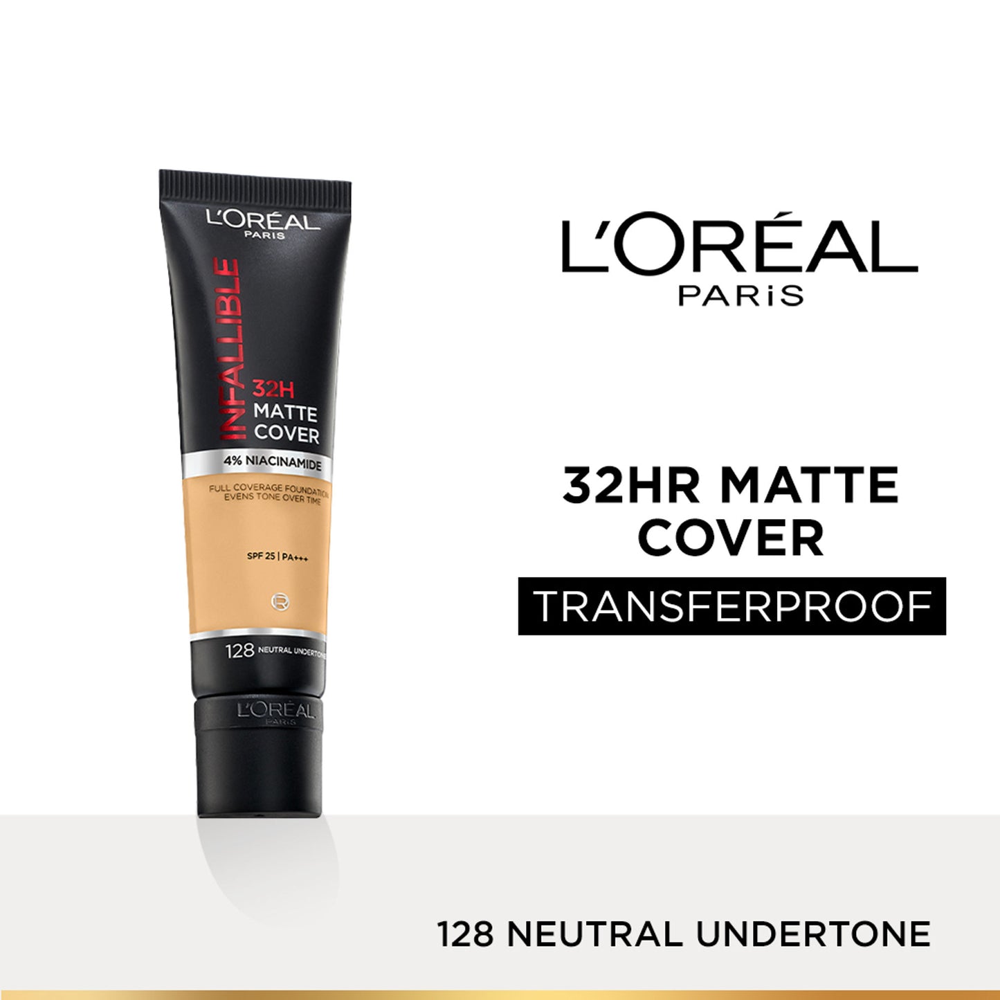 L’Oreal Paris Infallible 32H Matte Cover Liquid Foundation - 128 Neutral Undertone
