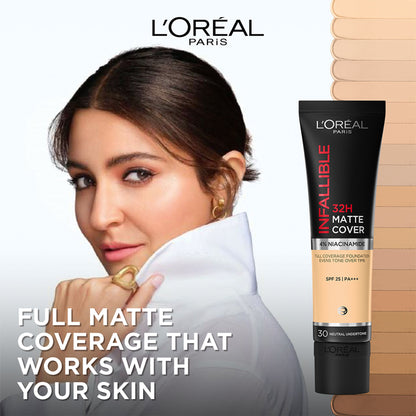 L’Oreal Paris Infallible 32H Matte Cover Liquid Foundation - 128 Neutral Undertone