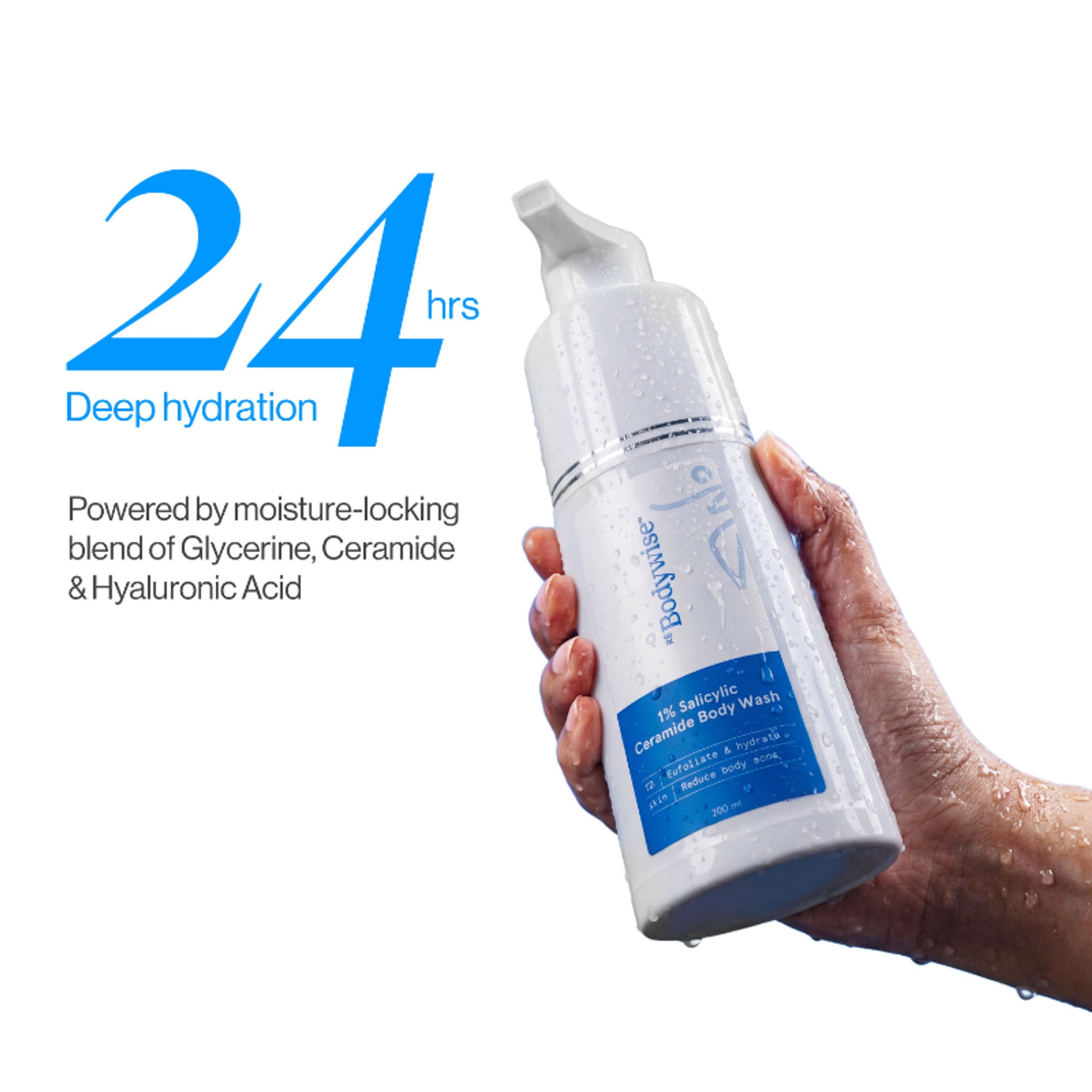 Be Bodywise 1% Salicylic Ceramide Body Wash - Dual Pump 2in1 Body Wash - For Body Acne and Dry Skin