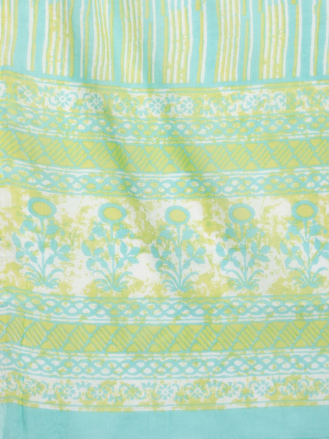 Dhiyona IE Women Blue Ethnic Motifs Printed Pure Cotton Kurta with Palazzos & With Dupatta