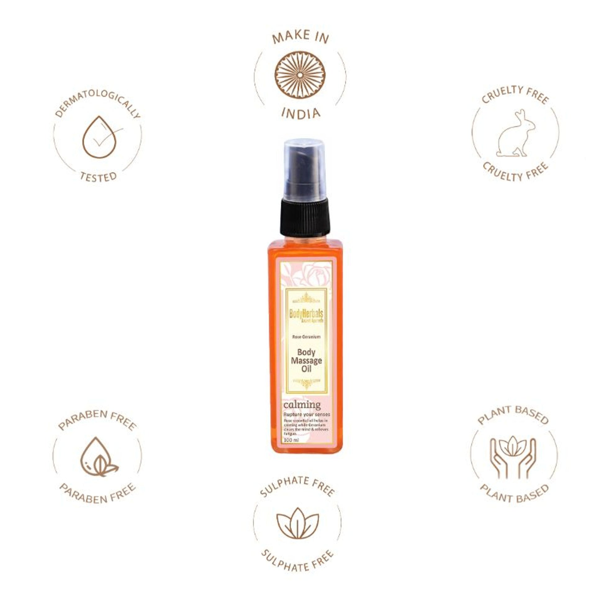BodyHerbals Rose Geranium Body Massage Oil