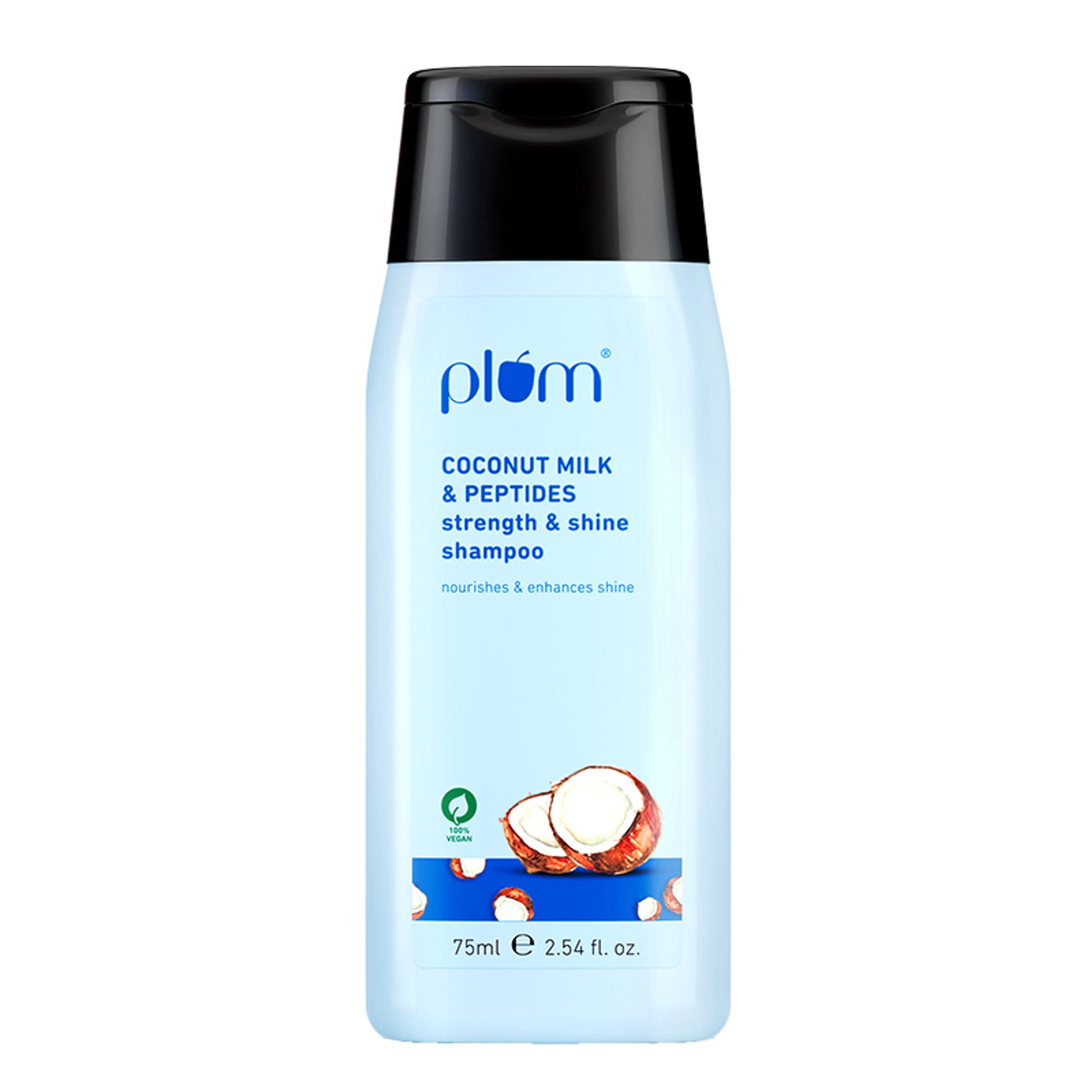Plum Peptides Shampoo with Coconut Milk for Dry & Rough Hair 22x softer hair in 1 wash