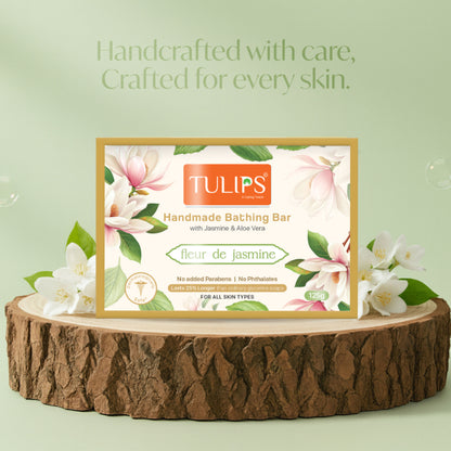 Tulips Handmade Bathing Bar Soap Fleur De Jasmine