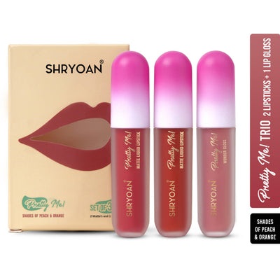 Shryoan Pretty Me! Liquid Matte Lipsticks & Lip Gloss - Peach