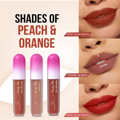 Shryoan Pretty Me! Liquid Matte Lipsticks & Lip Gloss - Peach