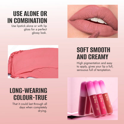 Shryoan Pretty Me! Liquid Matte Lipsticks & Lip Gloss - Peach