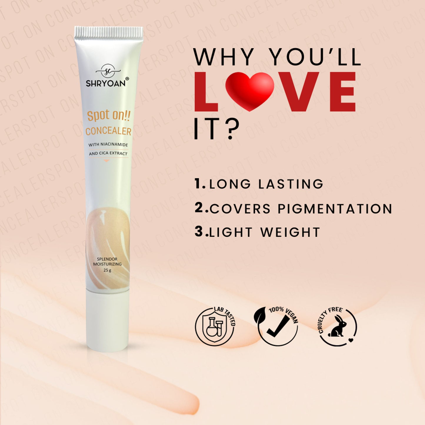 Shryoan Full Coverage and Lightweight Formula Spot on Concealer - 6