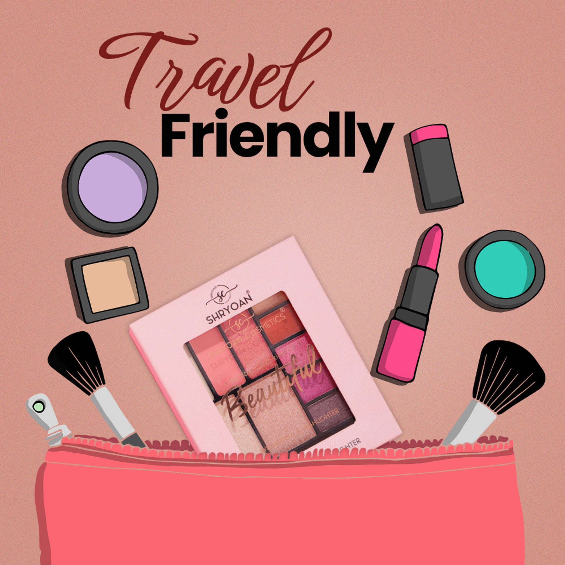 Shryoan Easey-Peasy Eyeshadow and Highlighter Palette - 3