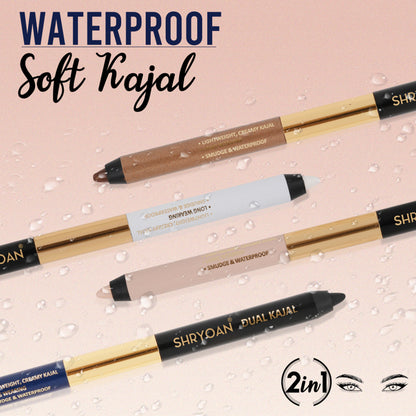 Shryoan Shimmery Dual Kajal with Sharpener - Black-Brown - Black-blue