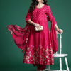 Dhiyona IE Floral Printed Pure Cotton Kurta with Trousers & Dupatta