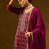 Dhiyona IE Floral Embroidered Straight Kurta With Trousers And Dupatta