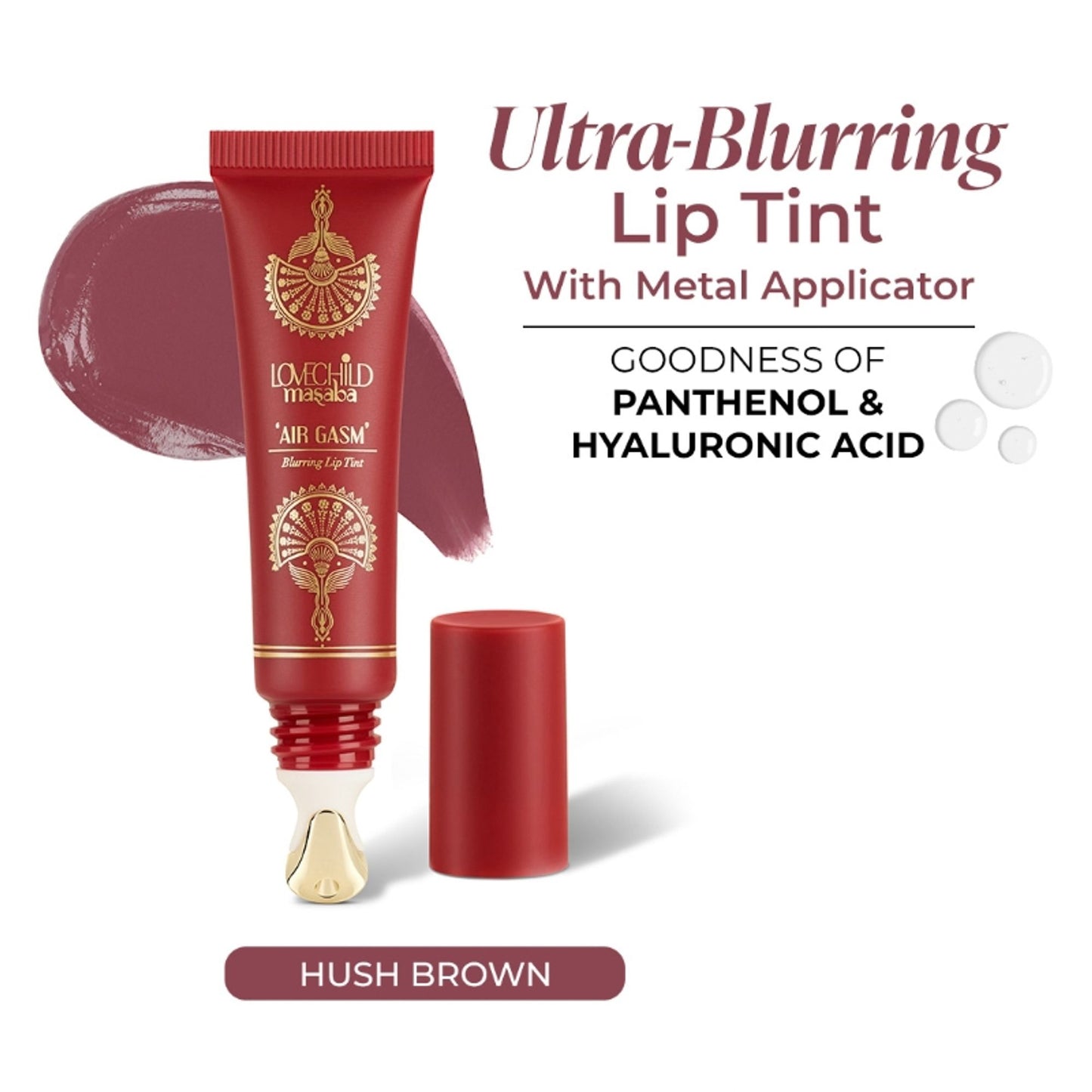 LoveChild Masaba Air Gasm Blurring Lip Tint - Hush Brown
