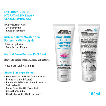 Keya Seth Aromatherapy Hyaluronic Lotus Hydrating Facewash Decyl Glucoside Skin Barrier Repair