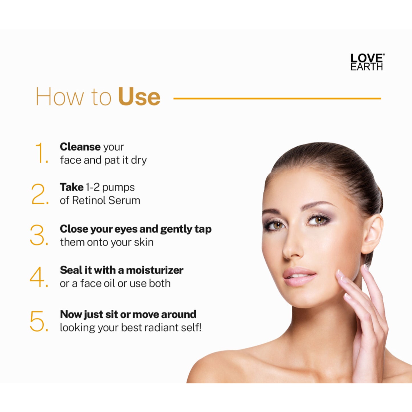 Love Earth Retinol2.5% Serum for Reducing Wrinkles & Fine Lines with Vitamin E & Hyaluronic Acid