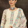 Dhiyona IE Floral Printed Notch Neck Mirror Work Straight Kurta With Trousers & Dupatta