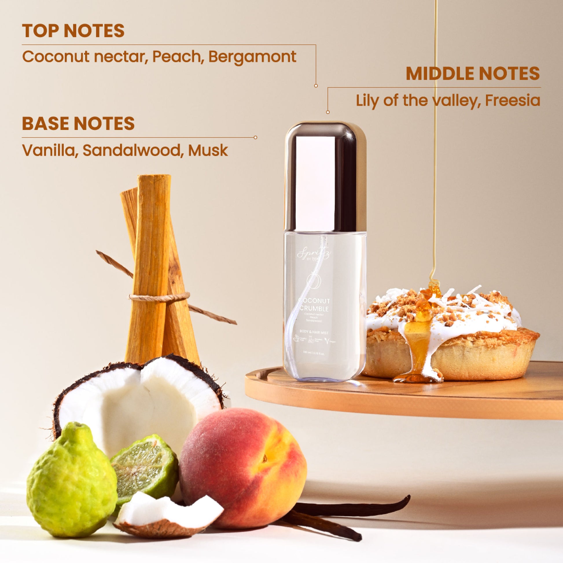 Typsy Beauty Spritz By Typsy Body & Hair Mist - Coconut Crumble