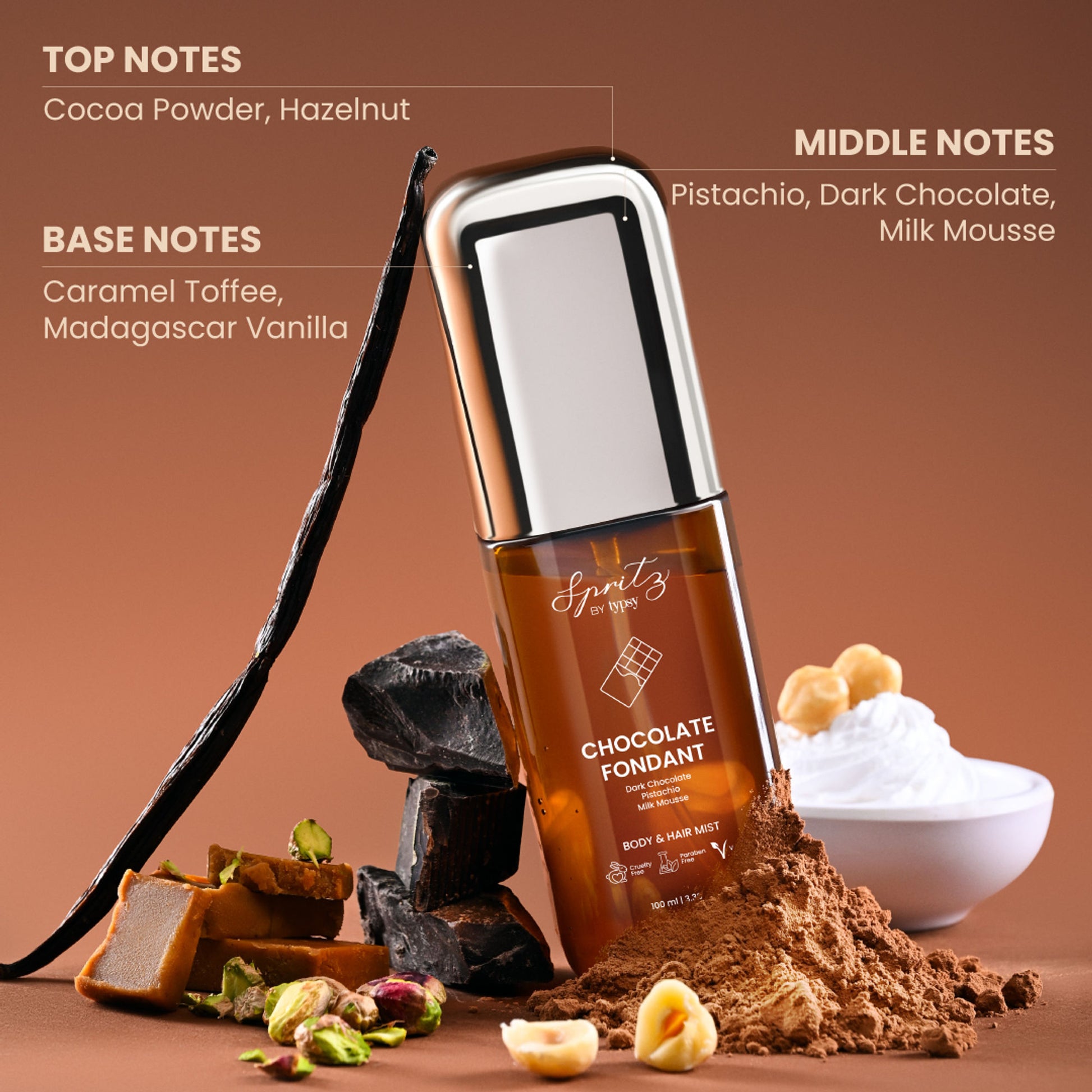 Typsy Beauty Spritz By Typsy Body & Hair Mist - Chocolate Fondant
