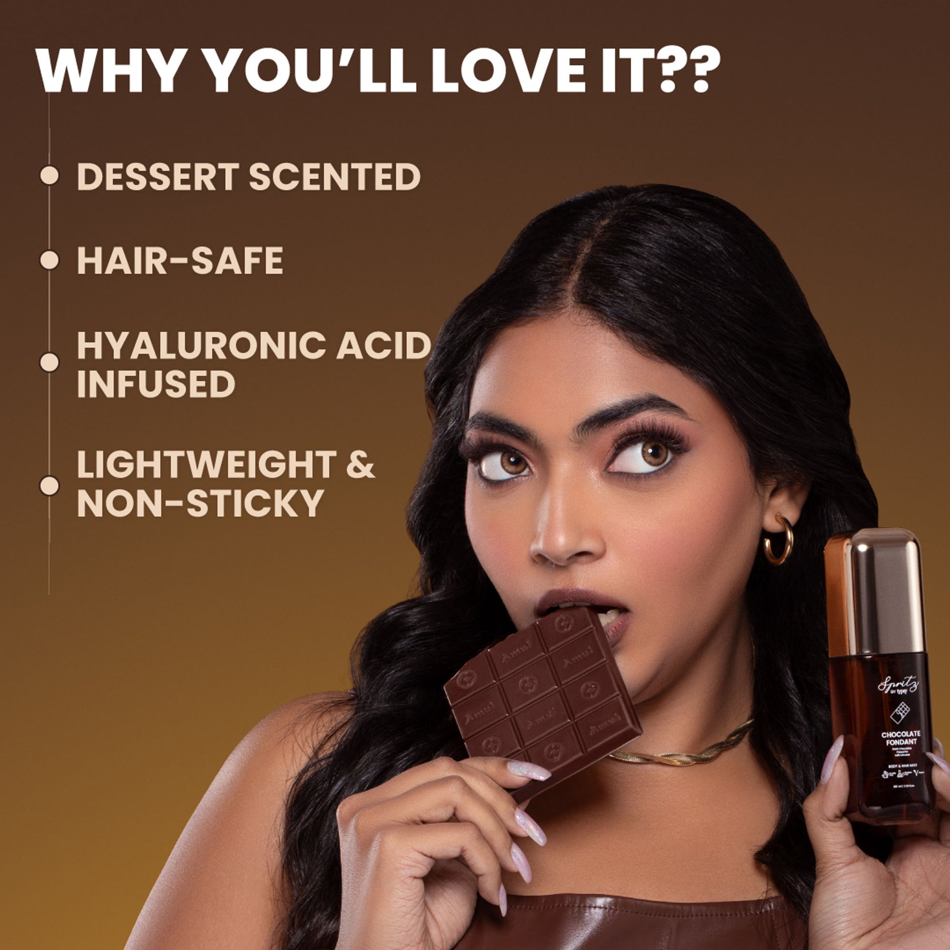 Typsy Beauty Spritz By Typsy Body & Hair Mist - Chocolate Fondant