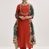 Dhiyona VA Women'sYoke Design Ethnic Motifs Straight Kurta & Trousers With Dupatta