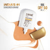 Lakme Sun Expert Tinted Matte Fluid SPF 50 Sunscreen with 1% Ceramide for Barrier Repair - Bronze