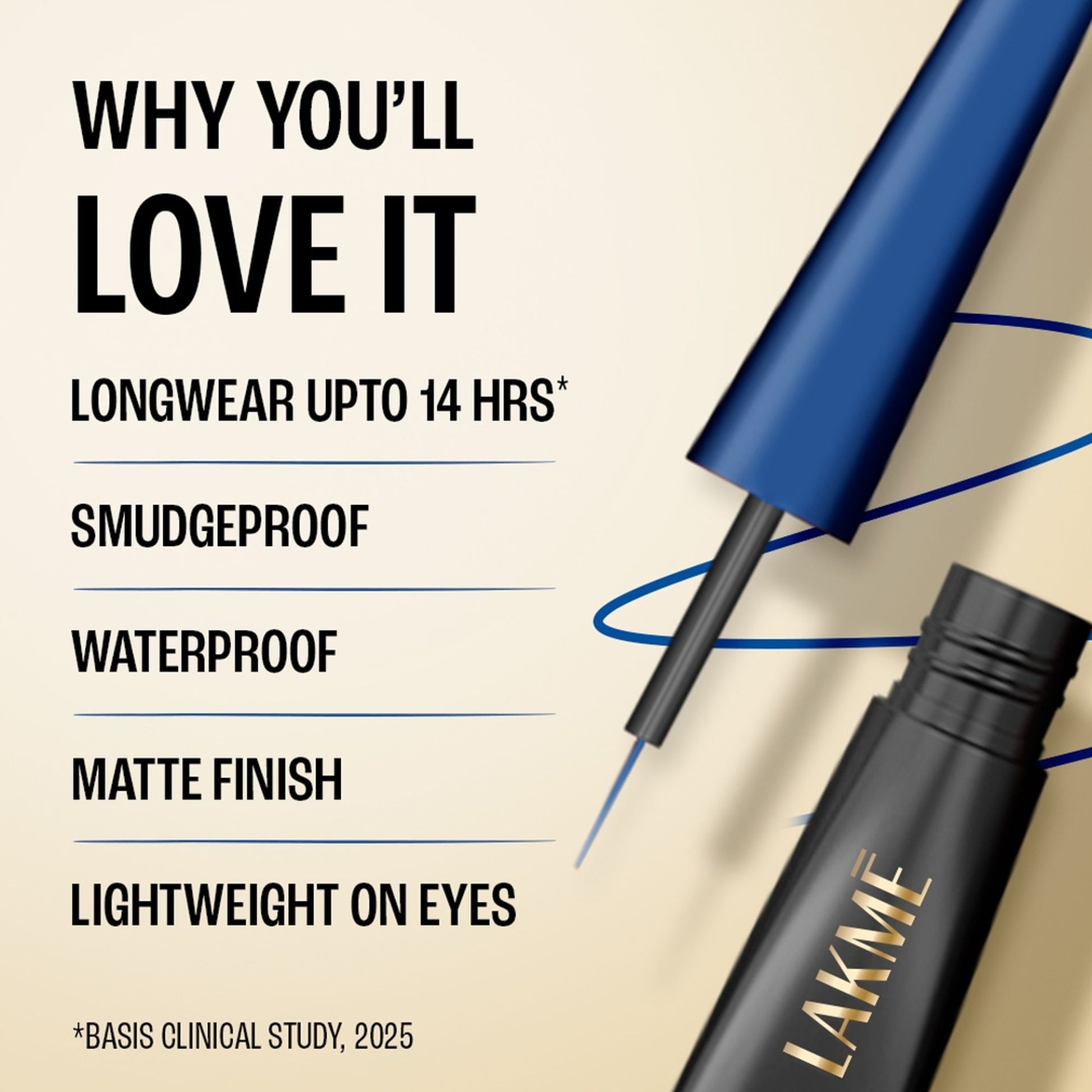 Lakme Forever Matte Liquid Eyeliner - Black
