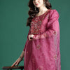 Dhiyona IE Floral Embroidered Kurta with Trousers & Dupatta