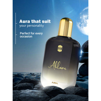 Ajmal Ahlam Men's Perfume Sophisticated Woody Spicy Scent Long Lasting Perfume for Men