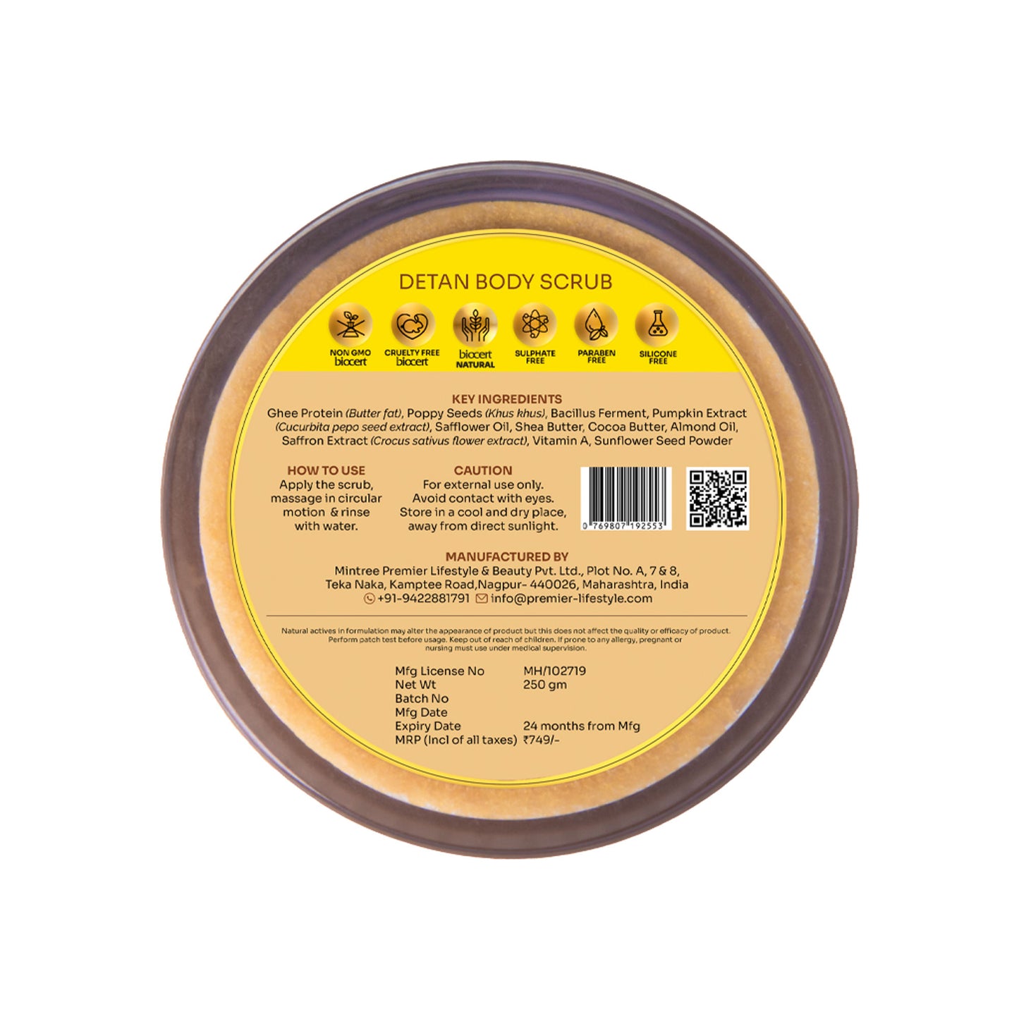 Vedic Valley Ghee & Khus Khus Detan Body Scrub
