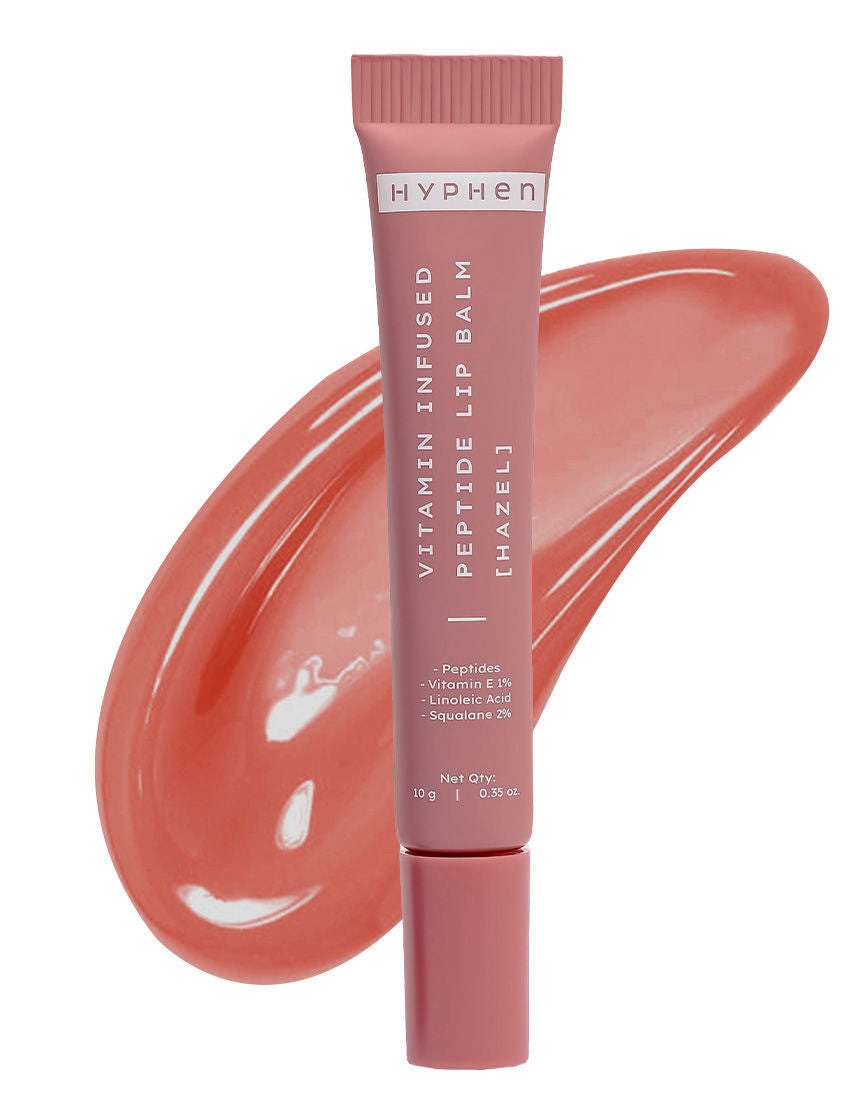 Hyphen by Kriti Sanon Hazel Vitamin Infused Peptide Lip Balm, hydrating and moisturizing lip balm with smoothening and repair benefits.