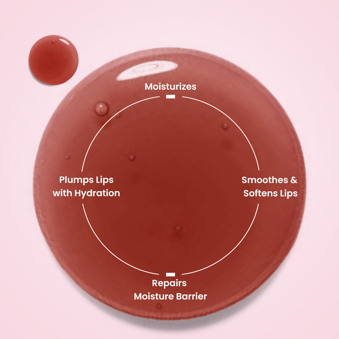 Hyphen by Kriti Sanon hazel vitamin-infused peptide lip balm showing smooth, hydrating lips and moisturizing balm in a sleek container.