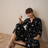 Dhiyona IE Quirky Printed Mandarin Collar A-Line Kurta With Trousers