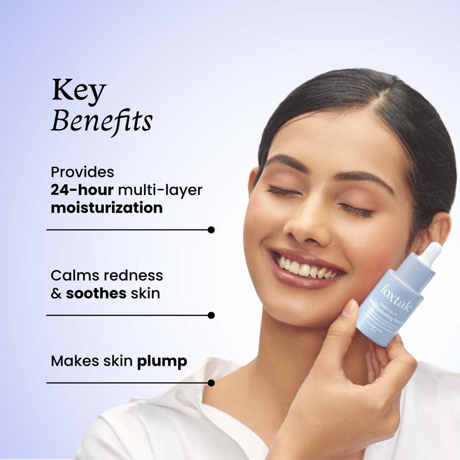 Foxtale Hydrating Serum With Hyaluronic Acid & 6 Hydration Boosters for 24 hours Moisturization